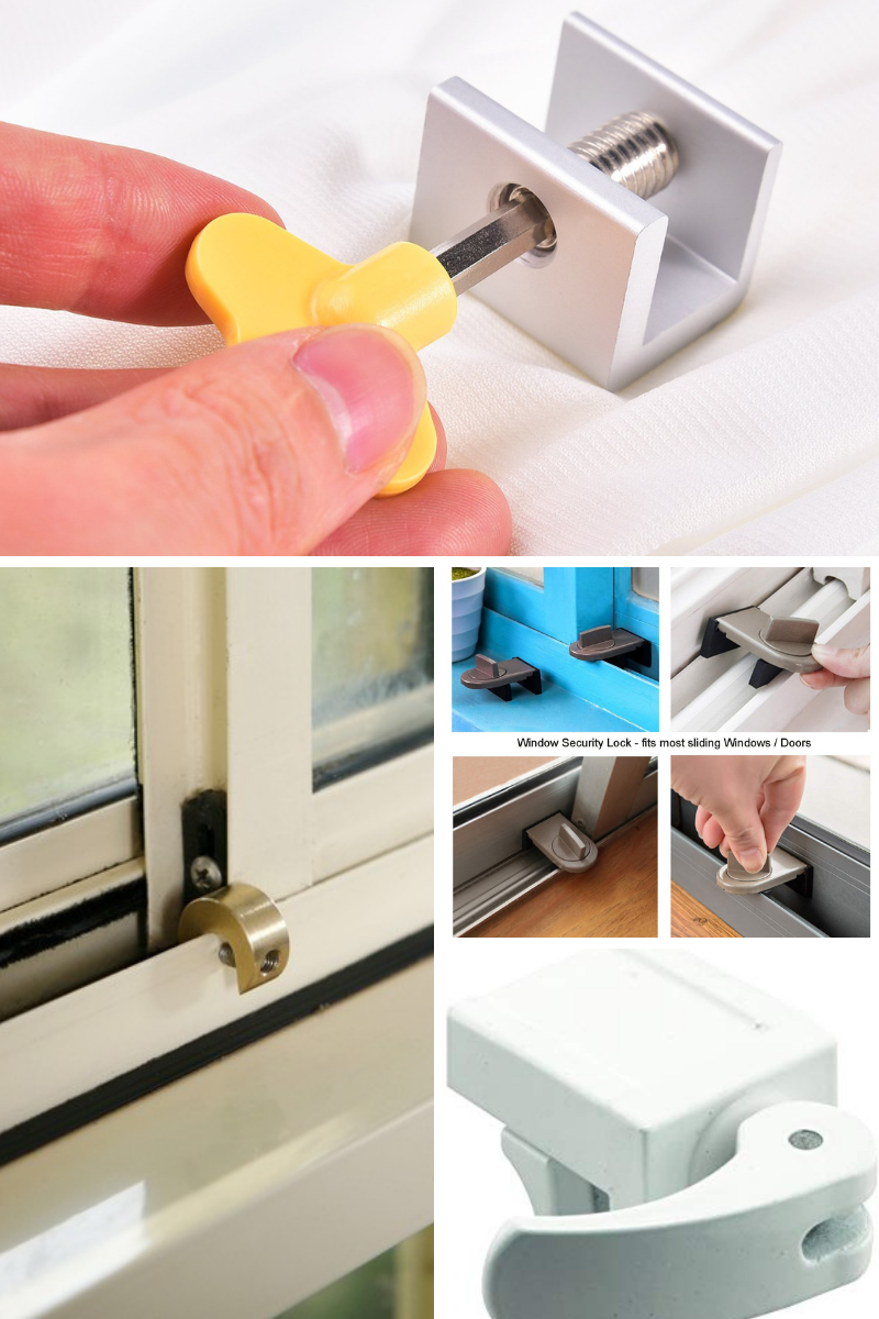 Different styles of sliding window locks